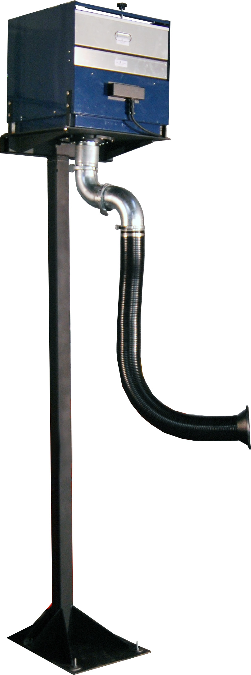 If your application requires an elevated fume extraction system but there is limited wall space, or you are unable to mount to a wall, simply mount our fume extractor with Sky Sentry arm to the stand to attain the desired elevation.