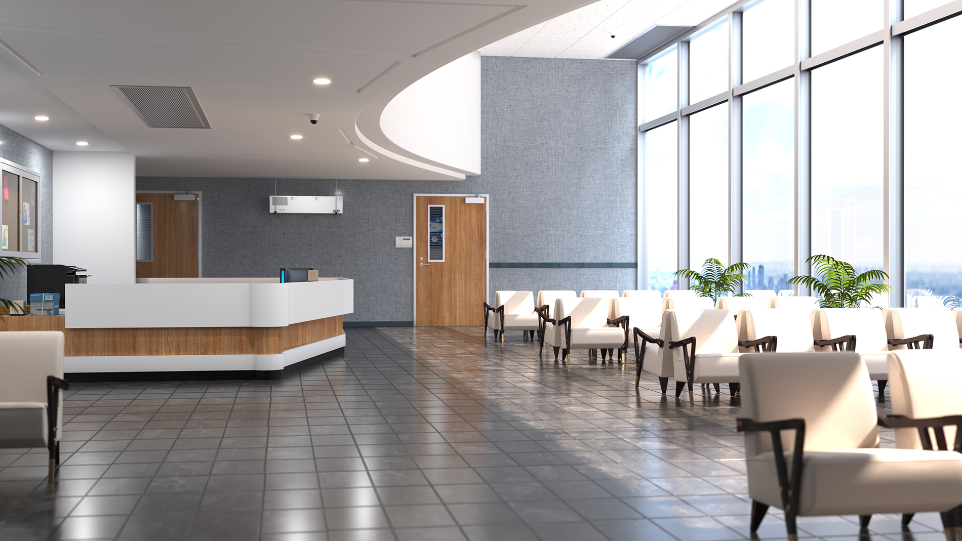 UV Air Purifier helps reduce disease transmission in hospital waiting rooms