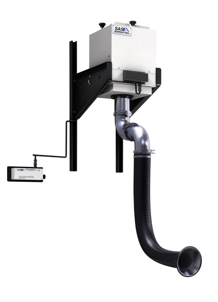 Wall mounted fume extractors