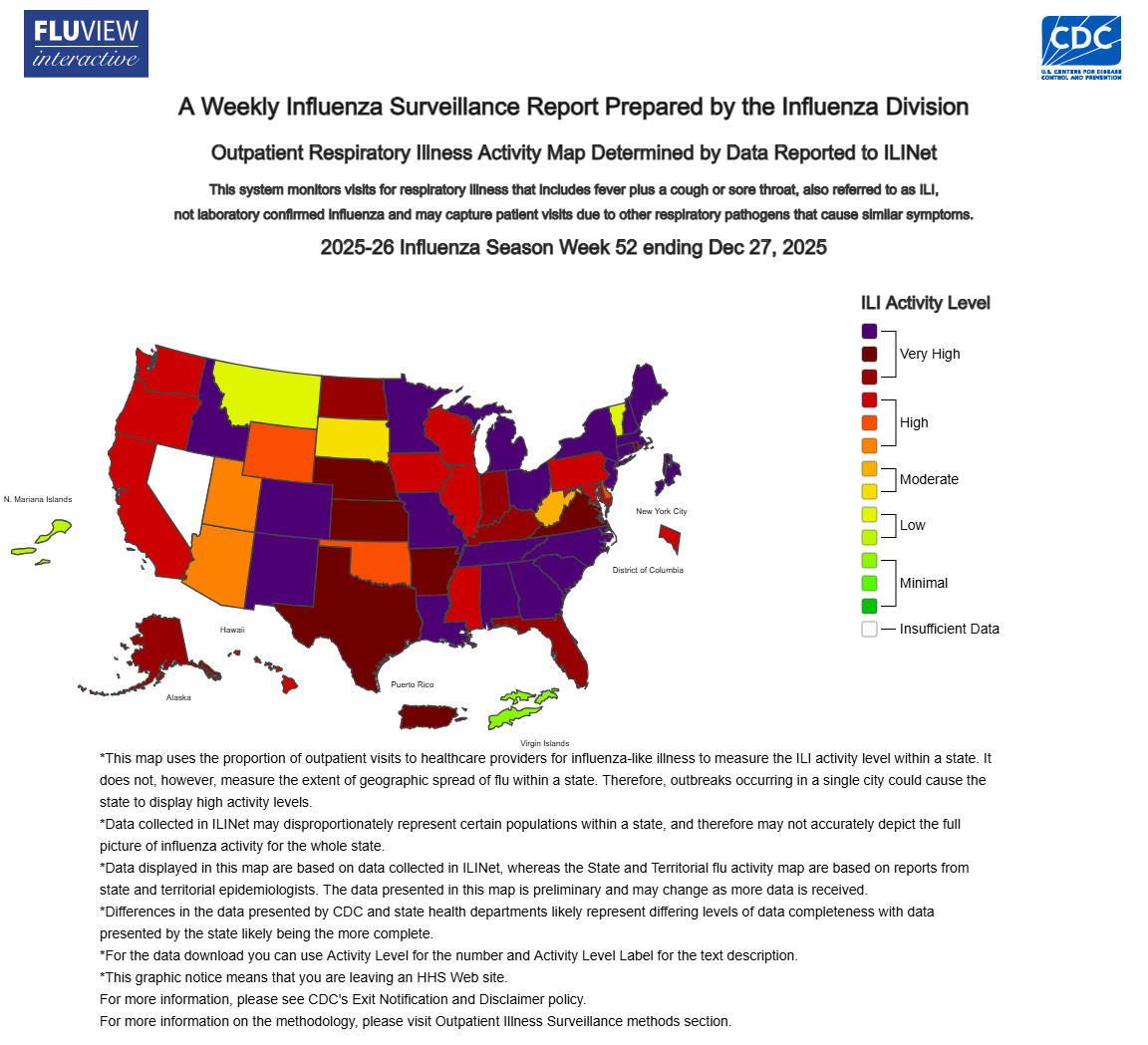 cdc map respiratory illness