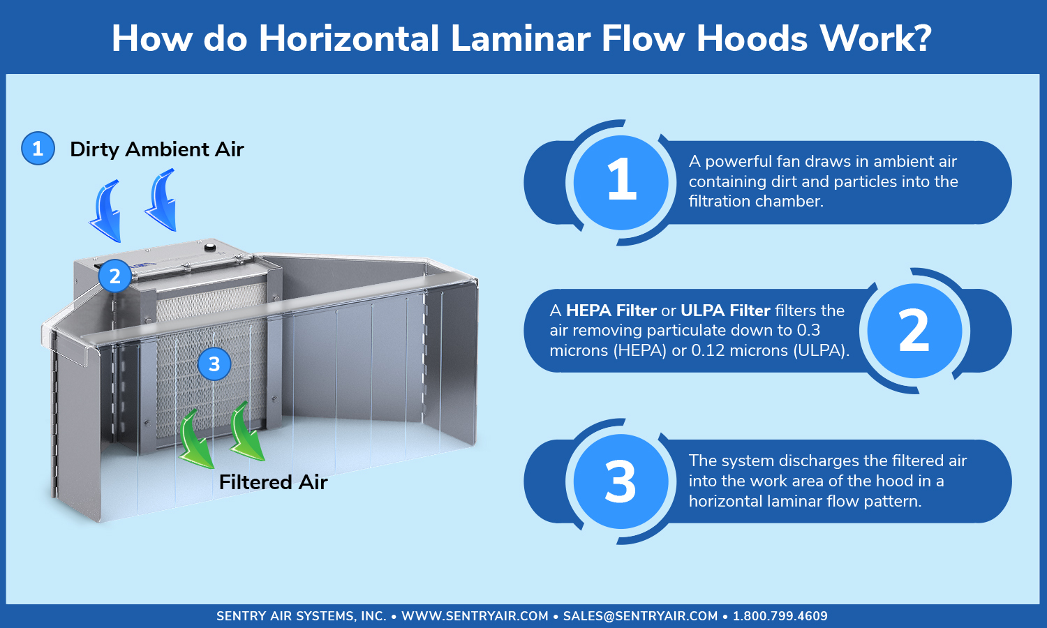 Horizontal Laminar Flow Hood Infographic